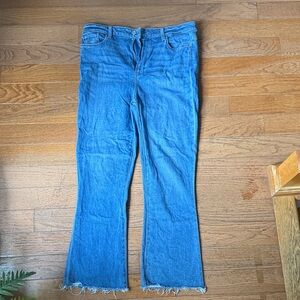 PAIGE Flare & Wide Leg Blue Jeans